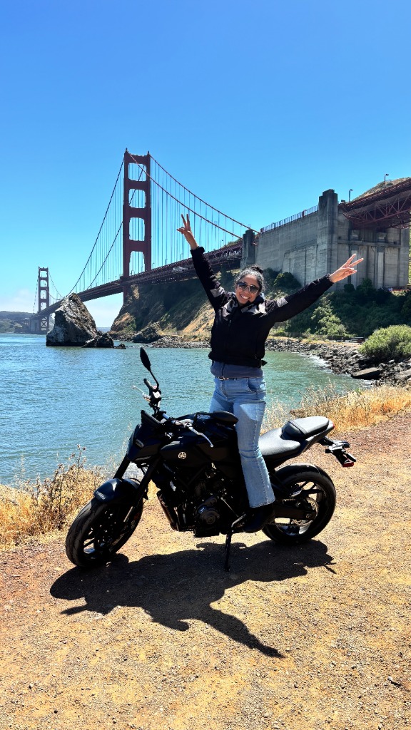 Motorcycle at Golden Gate Bridge